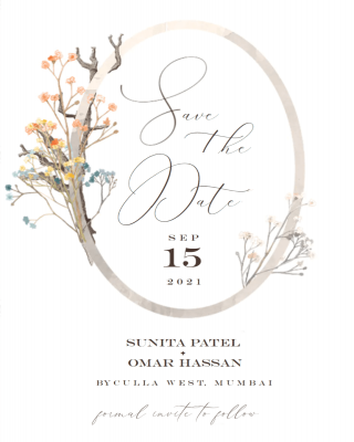 Buy Fairy Tale Border Save Date Card Online
