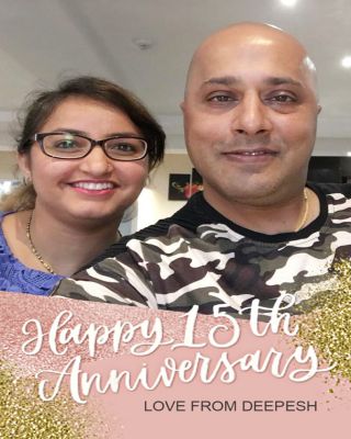 Happy 15th Anniversary Photo Upload Card