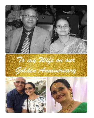 Golden Anniversary Photo Upload Card For Wife