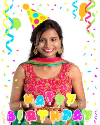 Colourful Balloons Photo Upload Happy Birthday Card