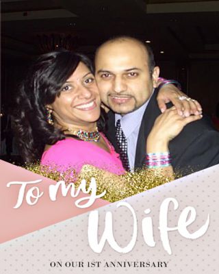 On Our 1st Anniversary Photo Upload Card To My Wife