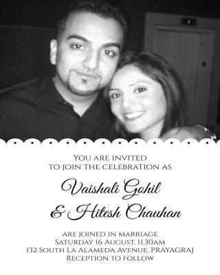 Two To One  Wedding Invitation