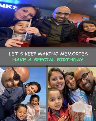 Multiphoto And Personalised Text Card