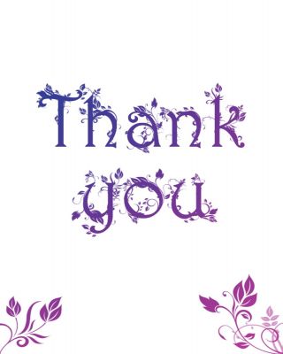 Decorated Thank You Card